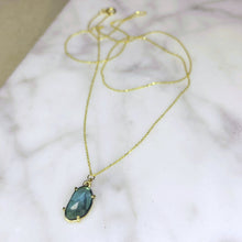 Load image into Gallery viewer, Blue Tourmaline Ocean Necklace