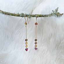 Load image into Gallery viewer, Garnet Arrow Earrings