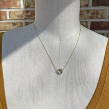 Load image into Gallery viewer, Green Amethyst Coin-Cut Necklace
