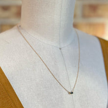 Load image into Gallery viewer, Green Tourmaline and 14K Baguette Necklace