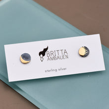 Load image into Gallery viewer, Sun & Moon Post Earrings