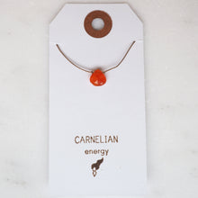 Load image into Gallery viewer, Carnelian Teardrop Necklace: energy