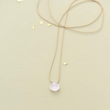Load image into Gallery viewer, Rose Quartz Teardrop Necklace: compassion