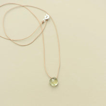 Load image into Gallery viewer, Olive Quartz Teardrop Necklace: integrity
