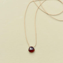 Load image into Gallery viewer, Garnet Teardrop Necklace: truth