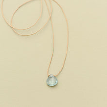 Load image into Gallery viewer, Aquamarine Teardrop Necklace: healing