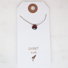 Load image into Gallery viewer, Garnet Teardrop Necklace: truth
