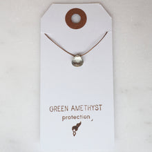 Load image into Gallery viewer, Green Amethyst Teardrop Necklace: protection