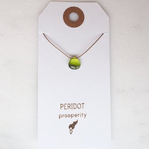 Peridot Teardrop Necklace: prosperity