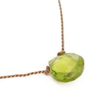 Load image into Gallery viewer, Peridot Teardrop Necklace: prosperity