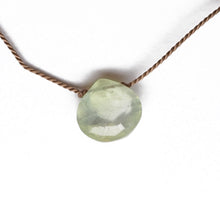 Load image into Gallery viewer, Prehnite Teardrop Necklace: intuition