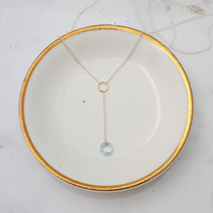 Aquamarine Pendulum Necklace