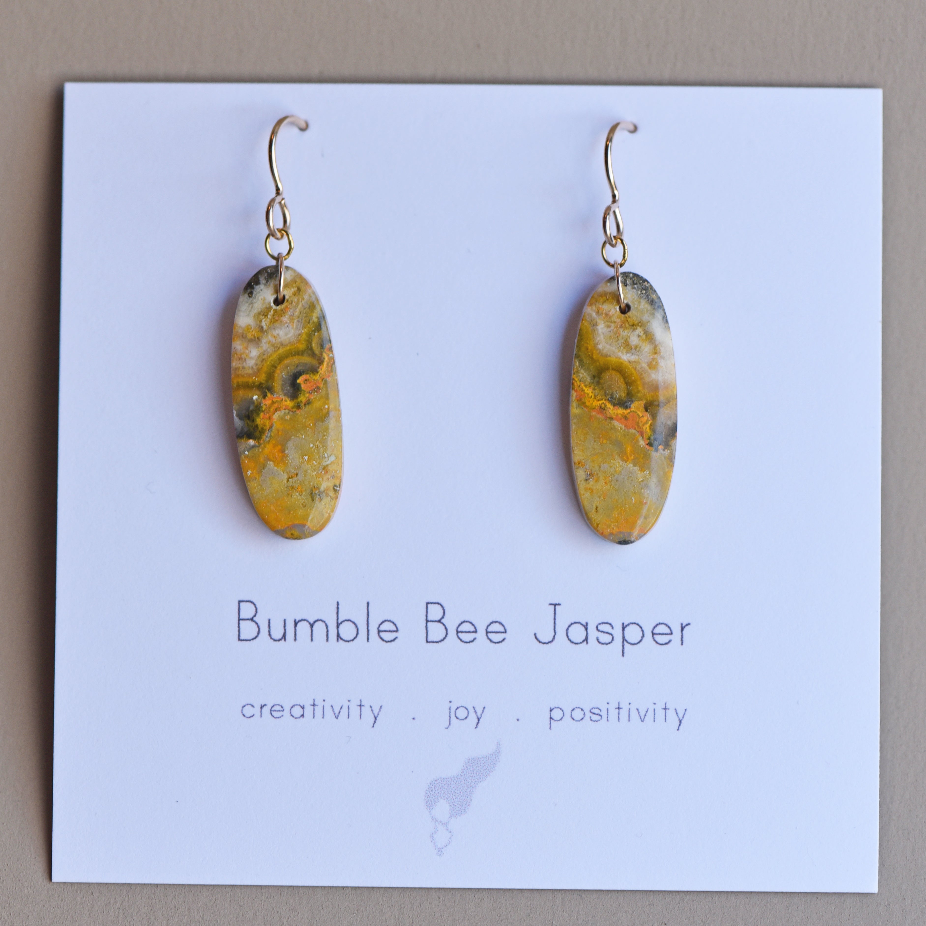 Golden Strata Jasper Earrings