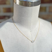 Clear Quartz Baguette Necklace