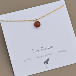 Fire Citrine Necklace