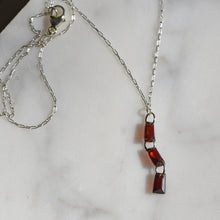 Load image into Gallery viewer, Garnet Trapezoid Tower Necklace
