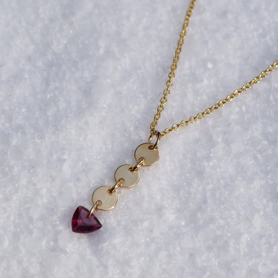 Garnet Arrow Necklace