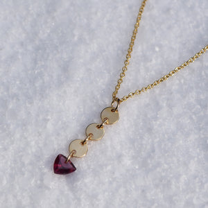 Garnet Arrow Necklace