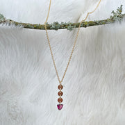 Garnet Arrow Necklace
