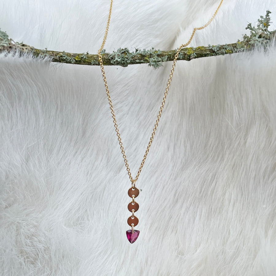 Garnet Arrow Necklace
