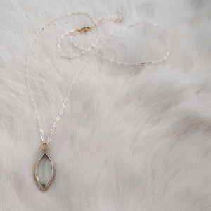 Prasiolite Pod Necklace