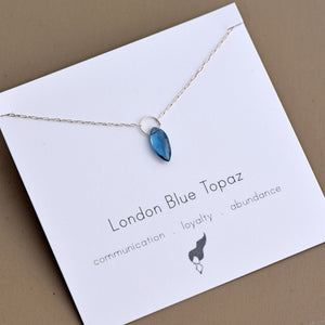 London Blue Topaz Marquis Necklace