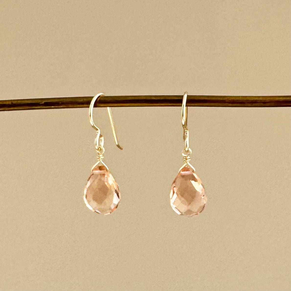 Rose Champagne Earrings