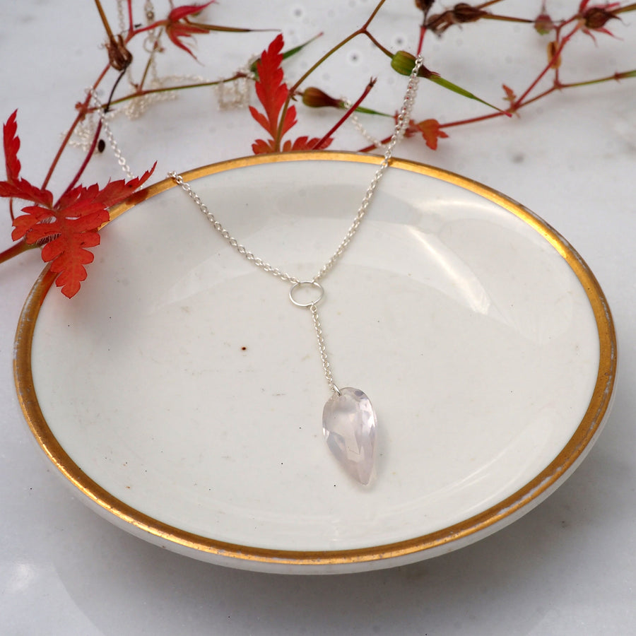 Rose Quartz Pendulum Necklace