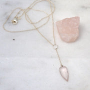 Rose Quartz Pendulum Necklace