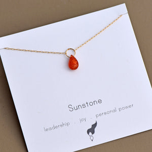 Sunstone Shimmer Necklace