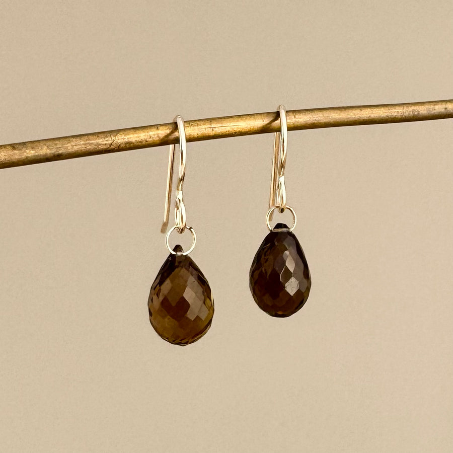 Whiskey Quartz Earrings