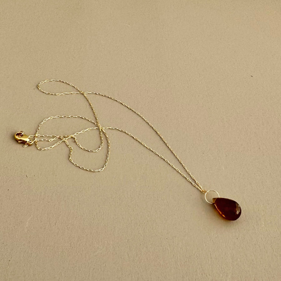 Whiskey Quartz Necklace