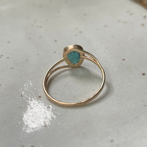 Blue Tourmaline Dive Ring