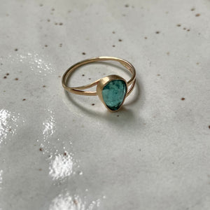 Blue Tourmaline Dive Ring