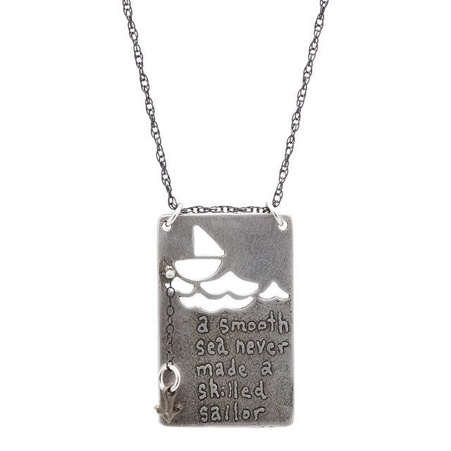 A smooth sea never made a skilled sailor necklace sale