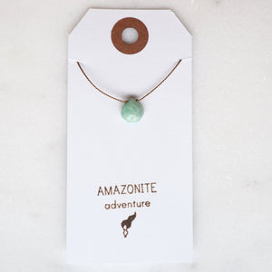 Amazonite Teardrop Necklace: adventure