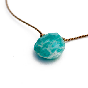 Amazonite Teardrop Necklace: adventure