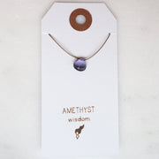 Amethyst Teardrop Necklace: wisdom