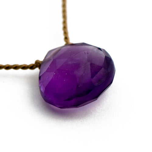 Amethyst Teardrop Necklace: wisdom