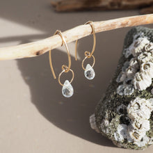 Load image into Gallery viewer, Aquamarine Droplet Earrings
