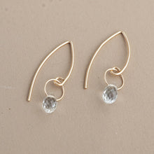 Load image into Gallery viewer, Aquamarine Droplet Earrings
