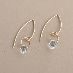 Aquamarine Droplet Earrings