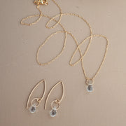 Aquamarine Droplet Necklace