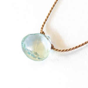 Aquamarine Teardrop Necklace: healing