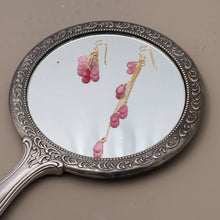 Load image into Gallery viewer, Pink Sapphire Asymmetry Earrings
