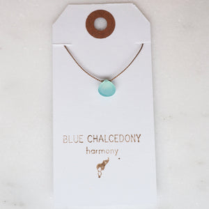 Blue Chalcedony Teardrop Necklace: harmony