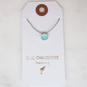Blue Chalcedony Teardrop Necklace: harmony