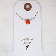 Carnelian Teardrop Necklace: energy