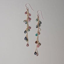 Load image into Gallery viewer, &quot;Caught in the Rain&quot; Tourmaline Earrings
