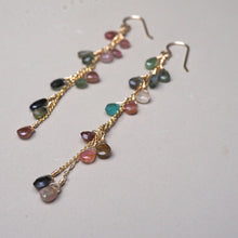 Load image into Gallery viewer, &quot;Caught in the Rain&quot; Tourmaline Earrings
